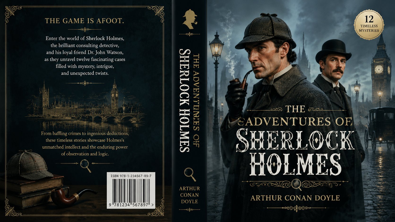The Adventures of Sherlock Holmes book cover